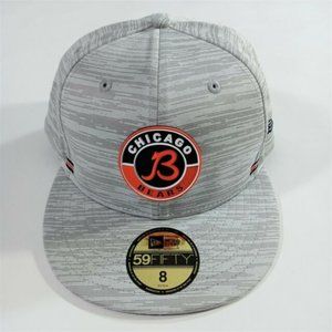 Chicago Bears Hat Cap - Size 8 - New Era 59Fifty - Gray - NFL